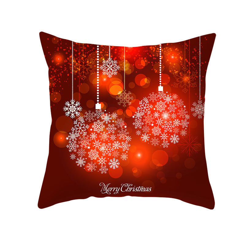 Santa Elk Pillow Cover Lumbar Pillow Car Pattern