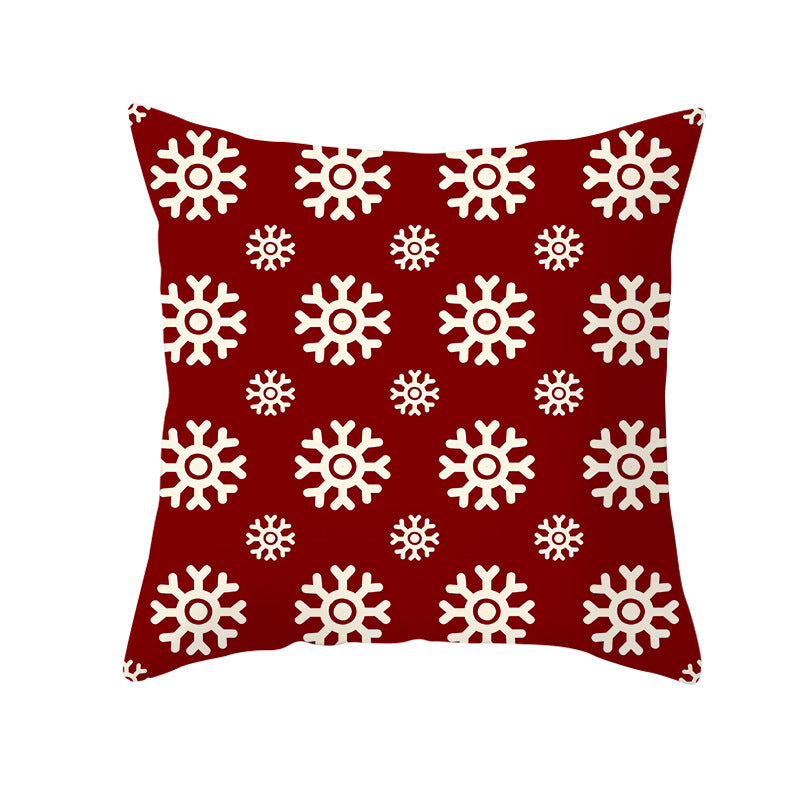 Santa Elk Pillow Cover Lumbar Pillow Car Pattern