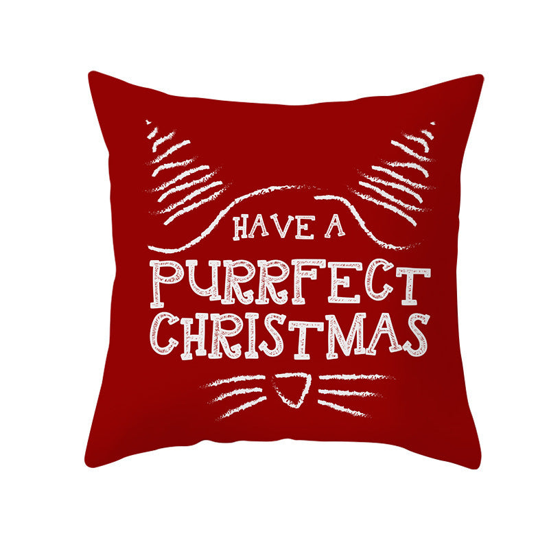 Santa Elk Pillow Cover Lumbar Pillow Car Pattern