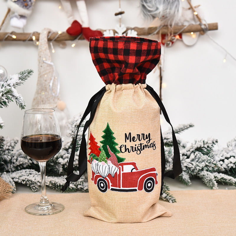 Christmas decoration wine bottle cover