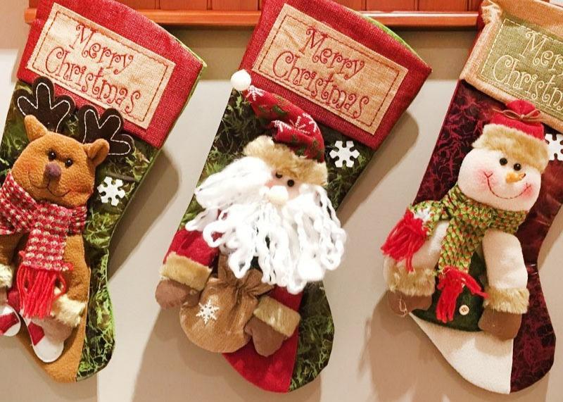 Santa, Snowman, Reindeer Classic Christmas Stockings