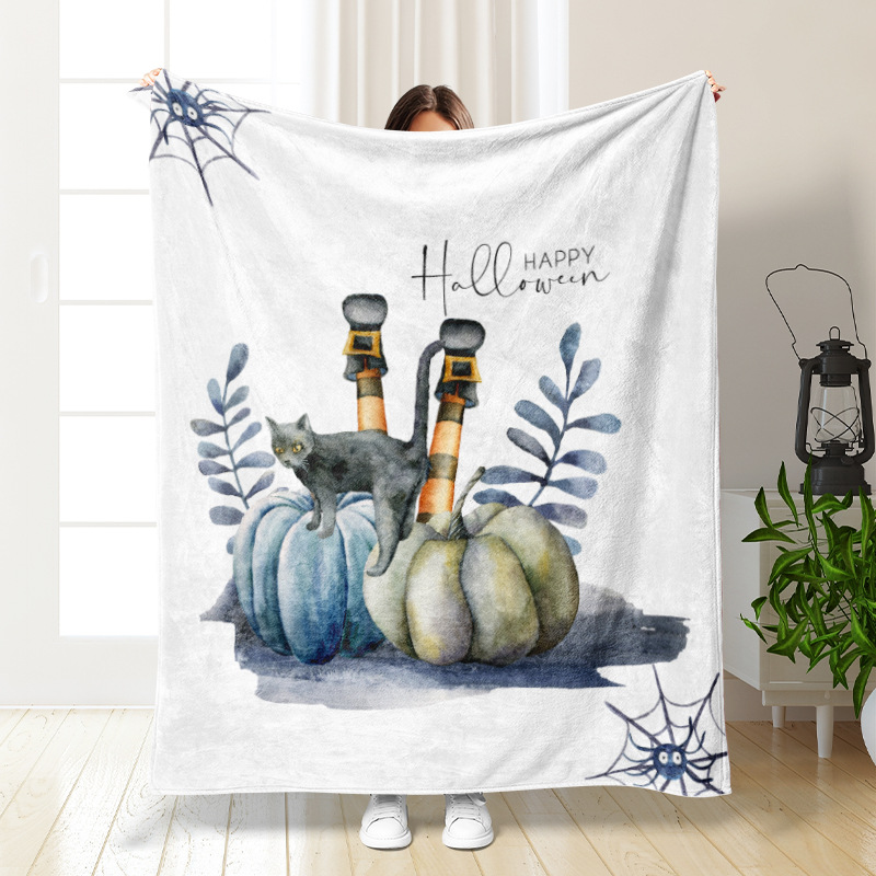 🎃 Cozy Cartoon Anime Blanket – Snuggle Up in Style This Autumn &amp; Winter! 🛌🧡