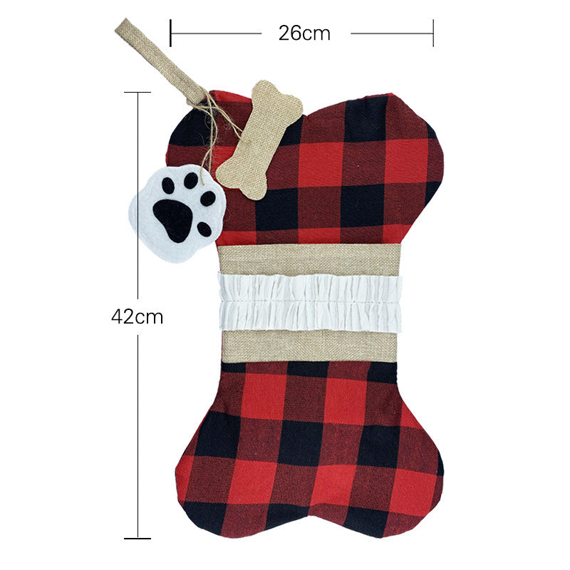 Pet Bones Christmas Decoration Socks