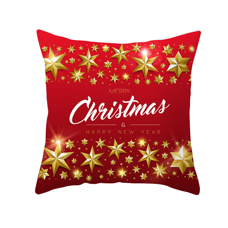 Santa Elk Pillow Cover Lumbar Pillow Car Pattern