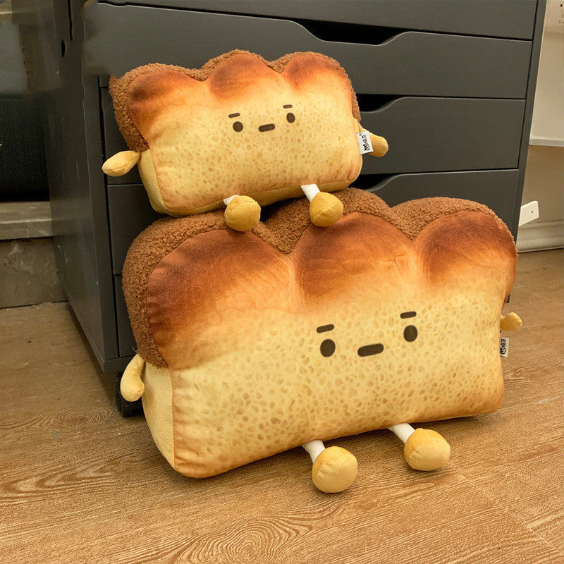 Cute Emotional Bread Pillow, Cartoon Toast Sofa Cushion, Emoticon Doll