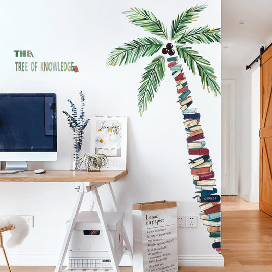 Tree Of Knowledge Palm Tree Of Books Wall Decal