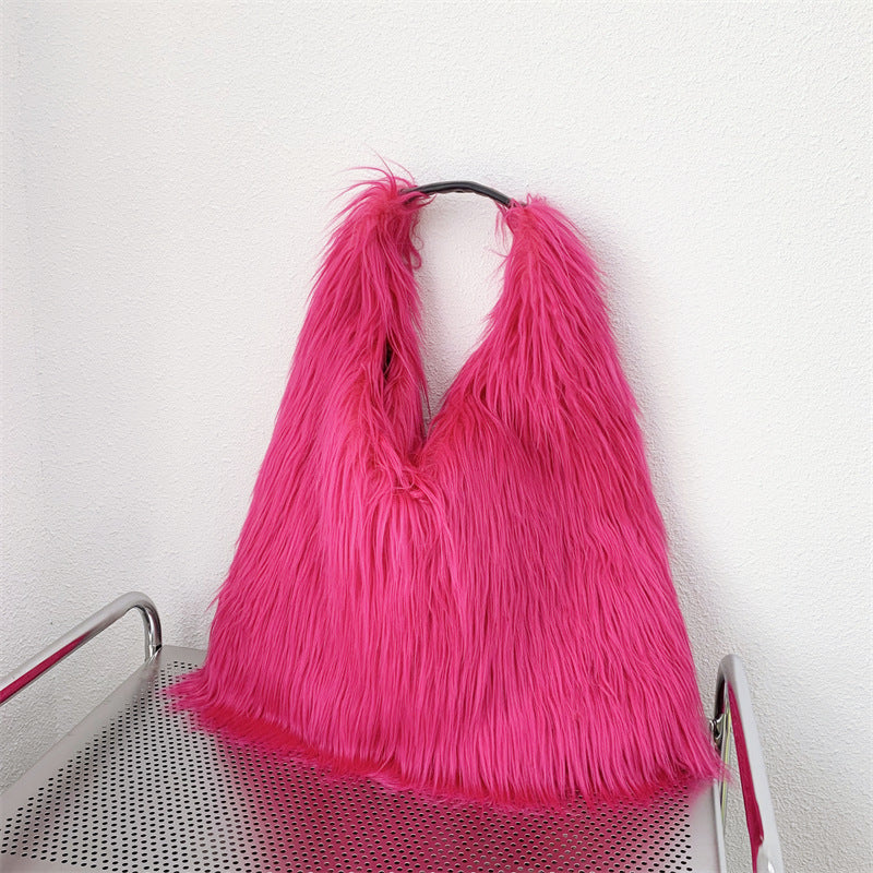 Shoulder Tote Plush Bag