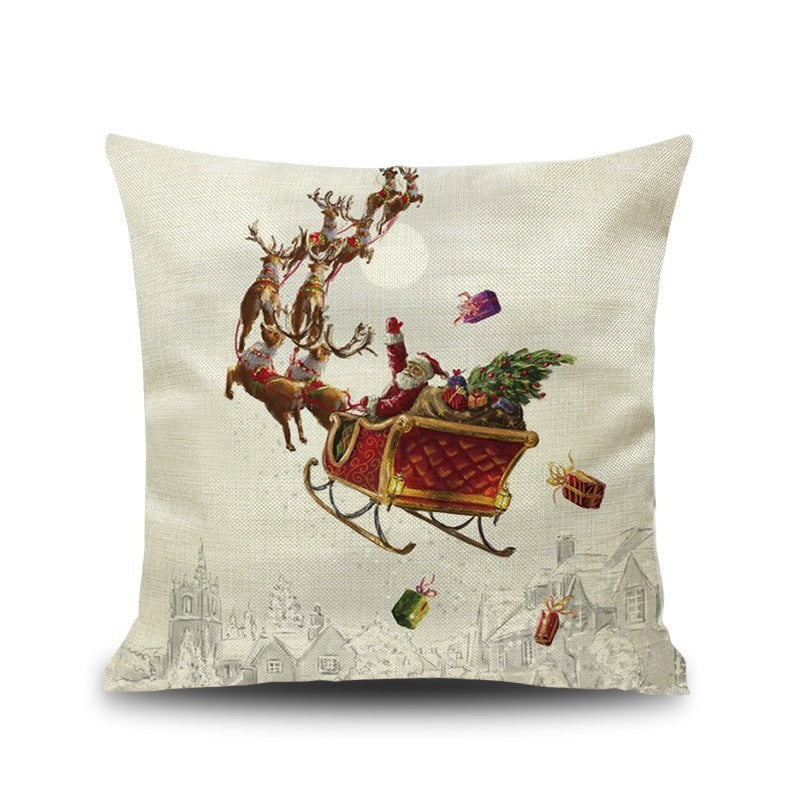 Cartoon Christmas Pillow Cover