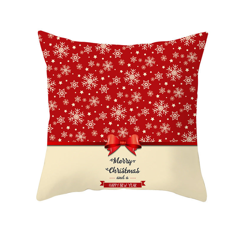 Santa Elk Pillow Cover Lumbar Pillow Car Pattern