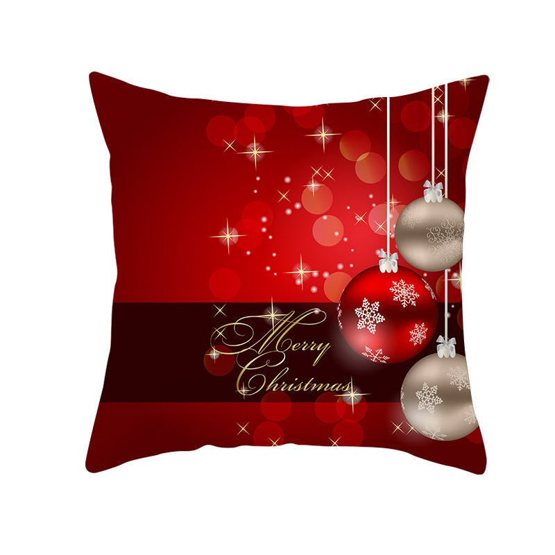 Santa Elk Pillow Cover Lumbar Pillow Car Pattern