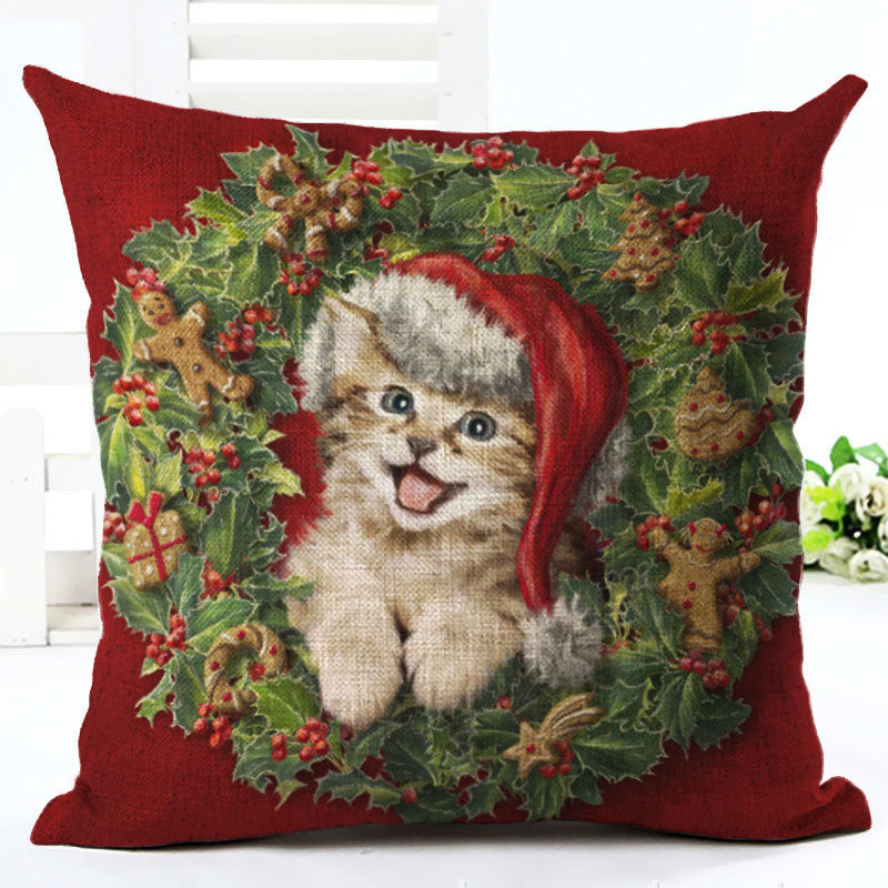 Cartoon Christmas Pillow Cover