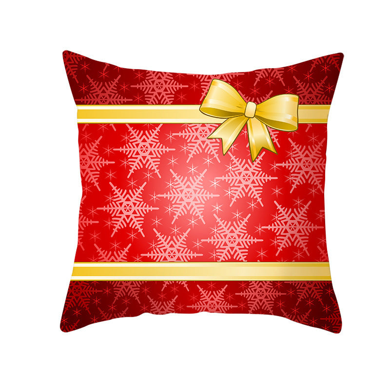 Santa Elk Pillow Cover Lumbar Pillow Car Pattern