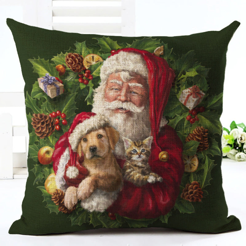 Cartoon Christmas Pillow Cover