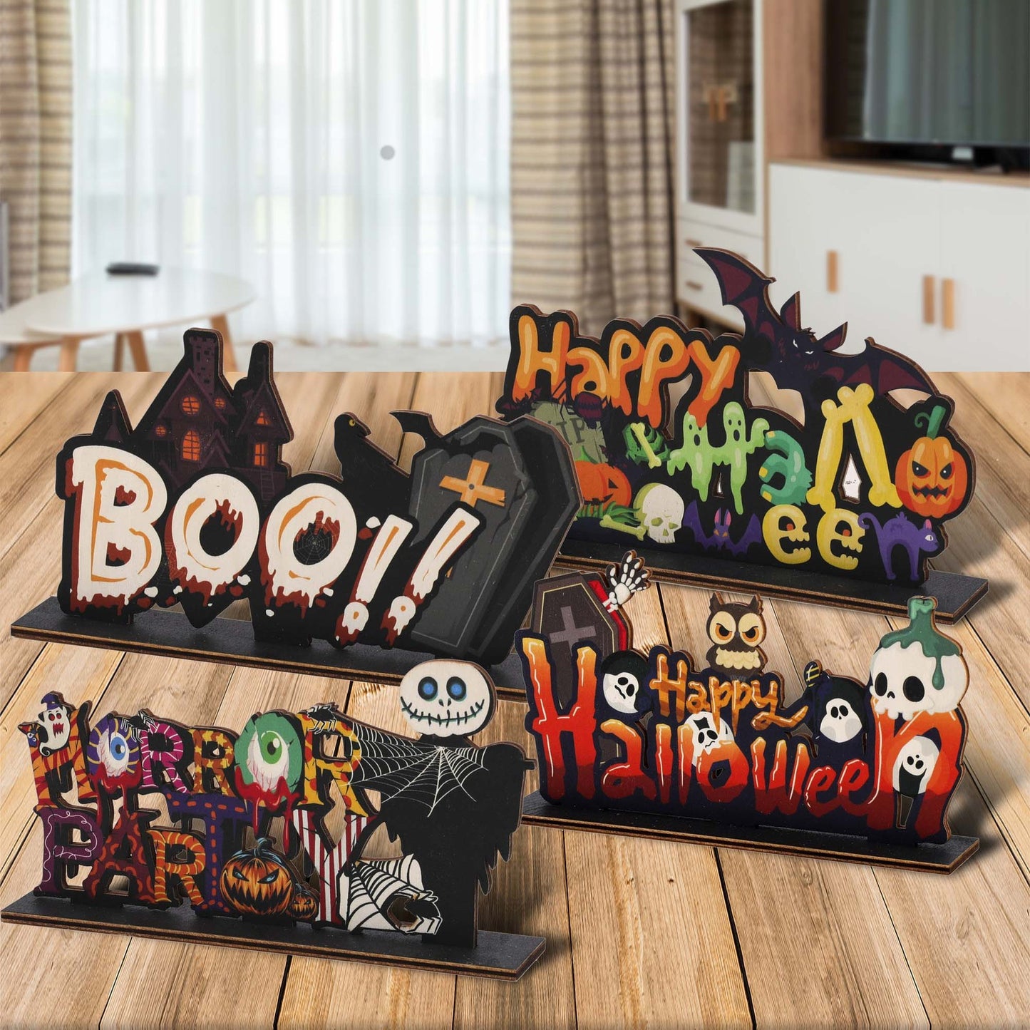 Halloween Wooden Decoration Decorations Festival