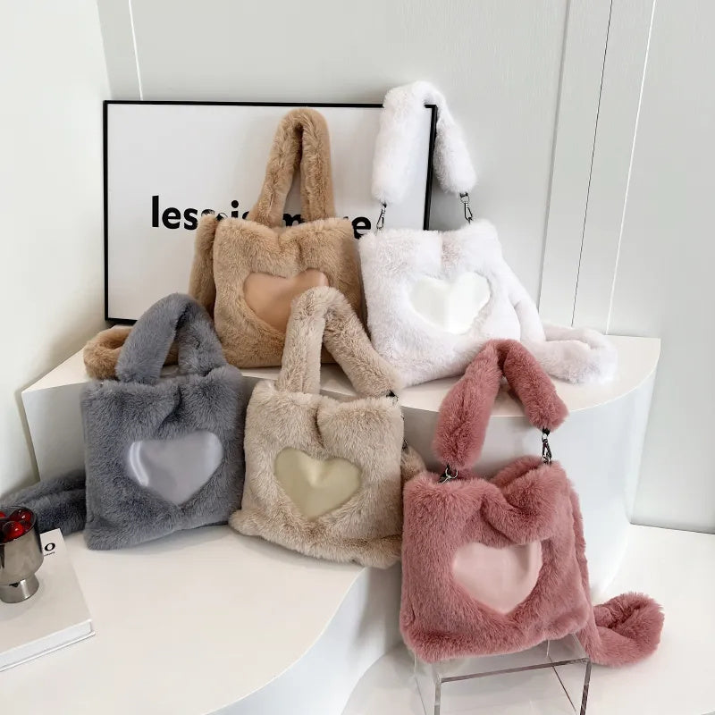 👜✨ Women Fluffy Shoulder Bag – Cozy, Chic, and Perfect for Autumn and Winter! ✨👜