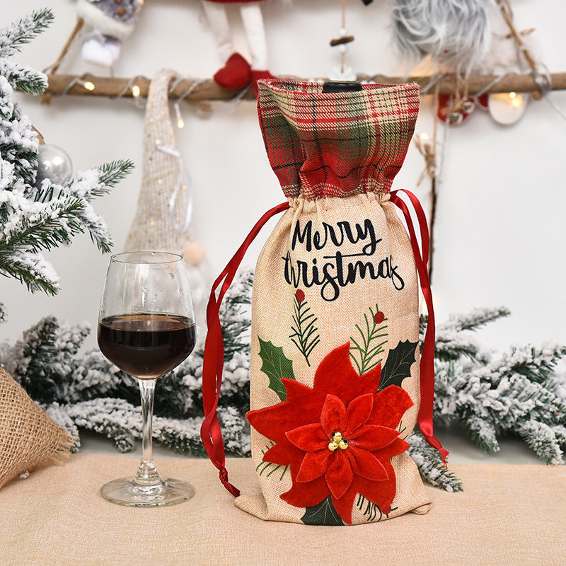 Christmas decoration wine bottle cover