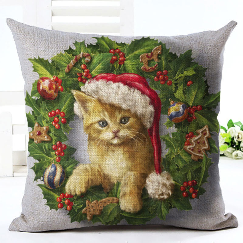 Cartoon Christmas Pillow Cover