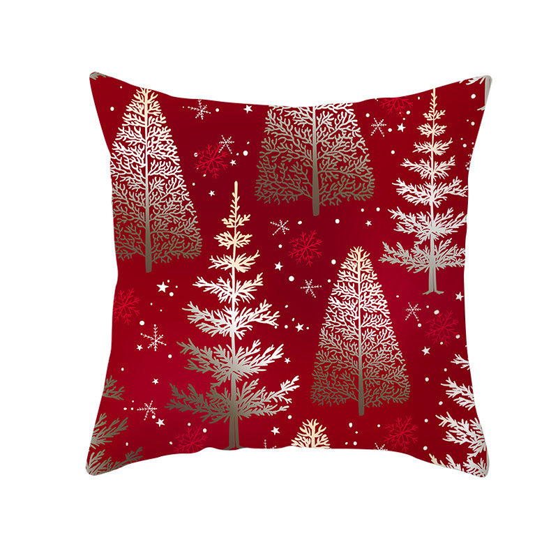 Santa Elk Pillow Cover Lumbar Pillow Car Pattern