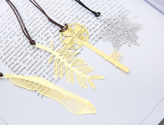 Metal Bookmarks Feather