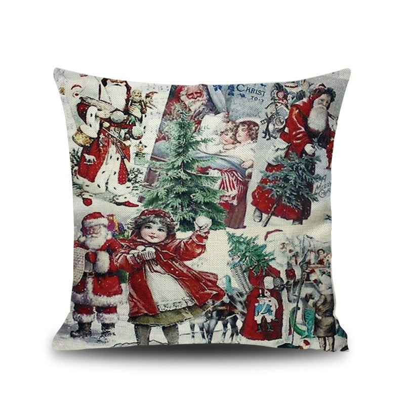 Cartoon Christmas Pillow Cover