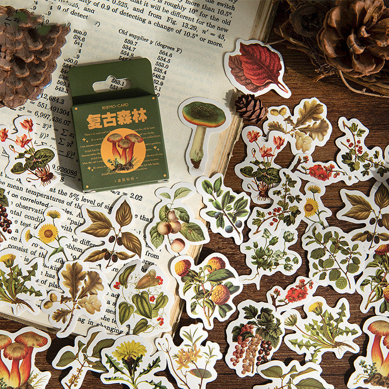 &nbsp;Vintage Forest Plant Stickers