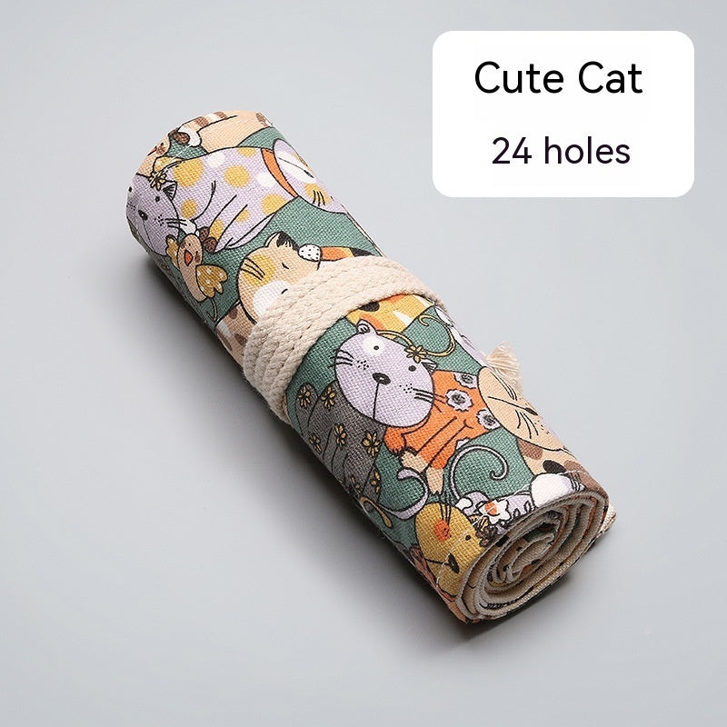 ✨ The Cute Cat Canvas Pencil Bag – Organize with Style! ✨