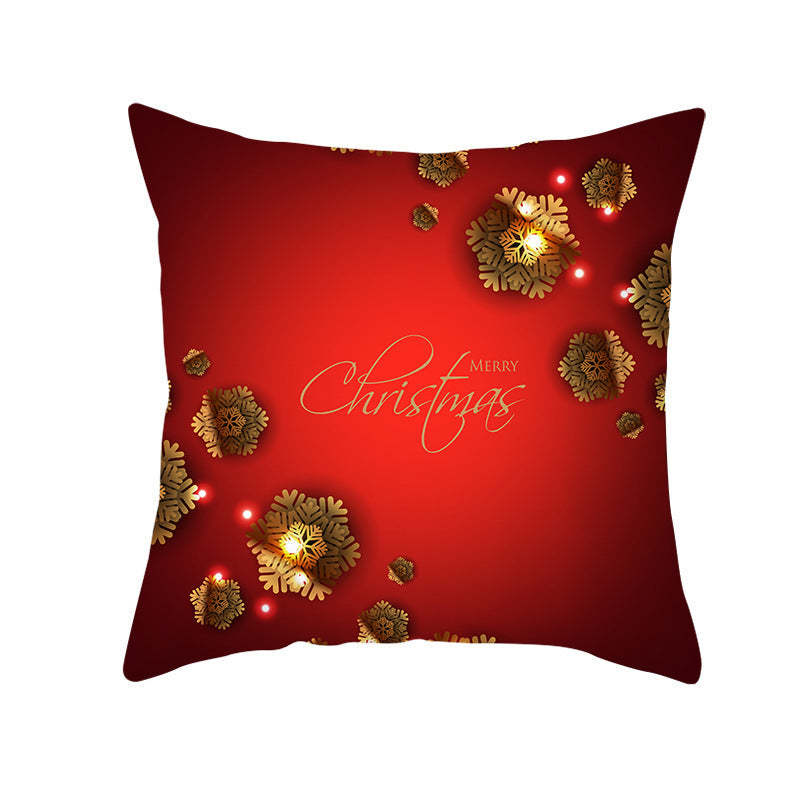 Santa Elk Pillow Cover Lumbar Pillow Car Pattern