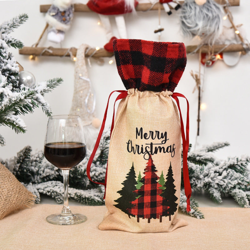 Christmas decoration wine bottle cover