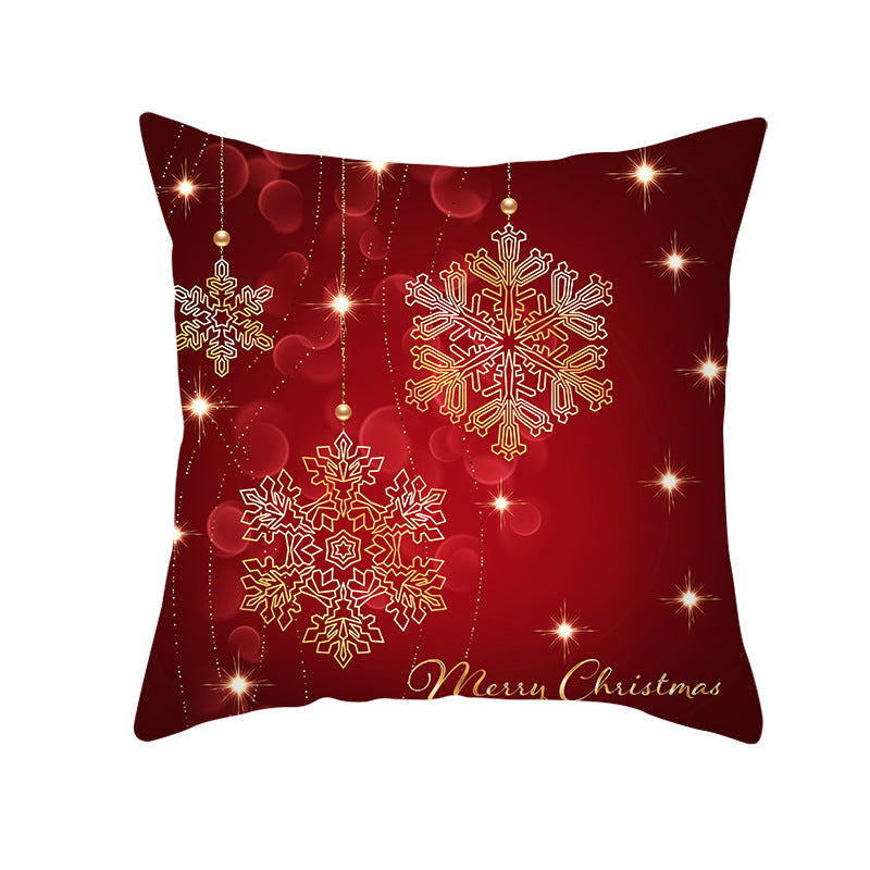 Santa Elk Pillow Cover Lumbar Pillow Car Pattern