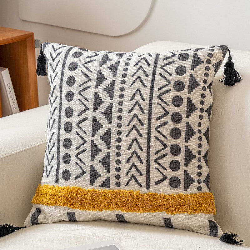 Ethnic Style Pillow Cover Living Room Sofa Tufted Pillow Personality Afternoon Nap Pillow