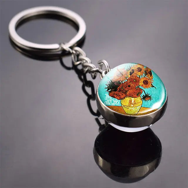 Glass Ball Keychain