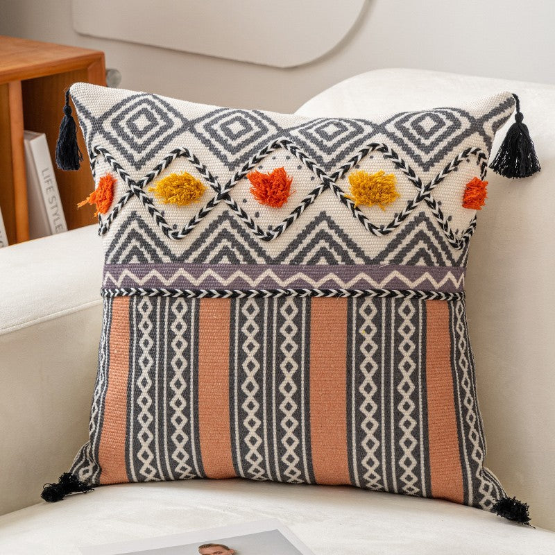 Ethnic Style Pillow Cover Living Room Sofa Tufted Pillow Personality Afternoon Nap Pillow