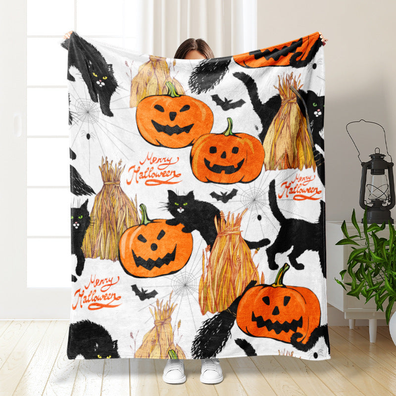 🎃 Cozy Cartoon Anime Blanket – Snuggle Up in Style This Autumn &amp; Winter! 🛌🧡