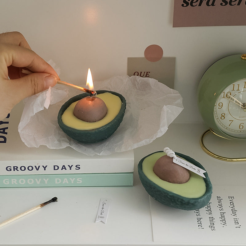 Diy Handmade Cute Avocado Scented Candles