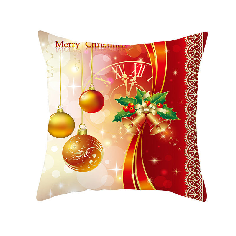 Santa Elk Pillow Cover Lumbar Pillow Car Pattern