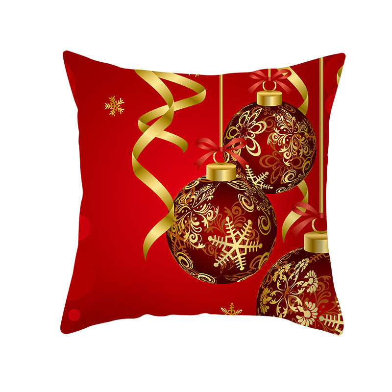 Santa Elk Pillow Cover Lumbar Pillow Car Pattern