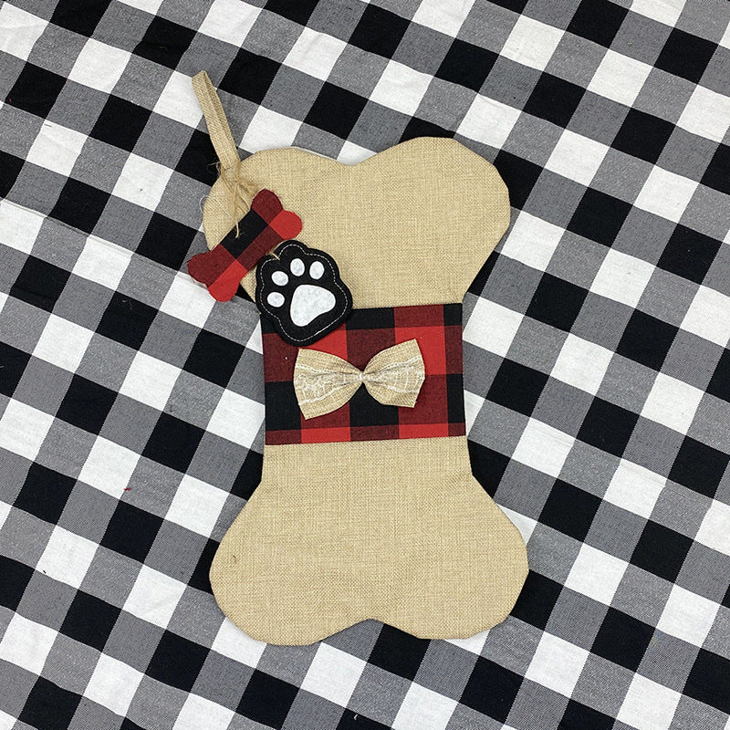 Pet Bones Christmas Decoration Socks