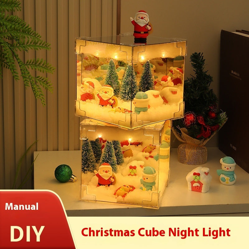 Christmas Cube Small Night Lamp