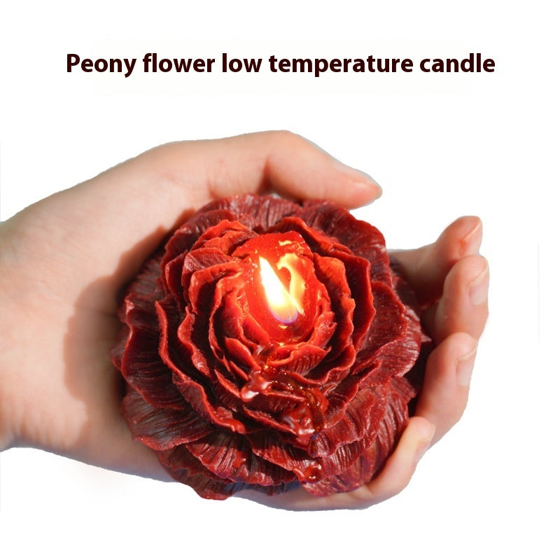 Low Temperature Candles Sentiment Gilding 45 Degrees Peony Rose Handmade Aromatherapy Wax Easy To Clean