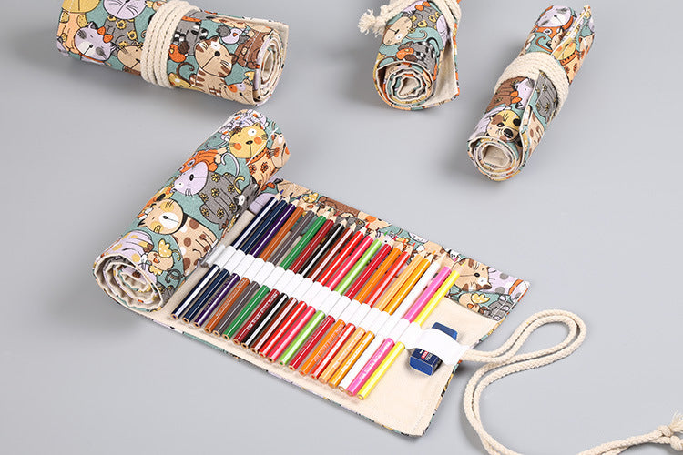 Large Capacity Rolling Pencil Case